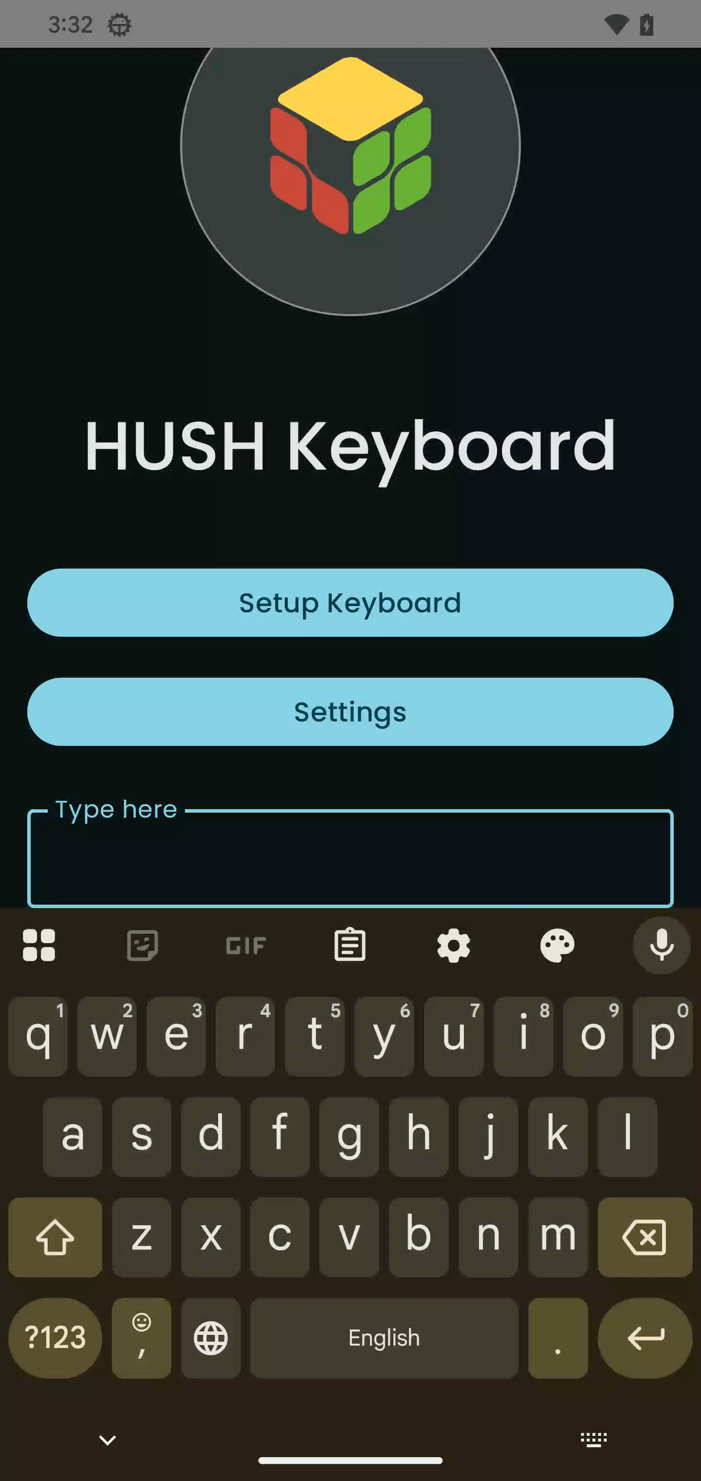 Hush Keyboard Demo