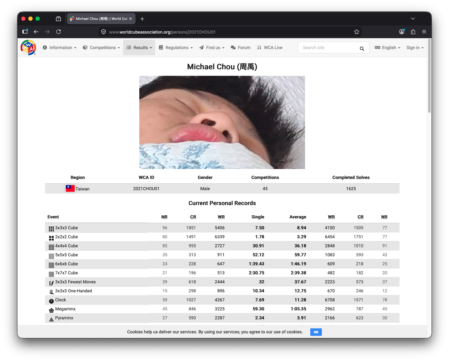 Firefox desktop screenshot showing the extension applied to WCA